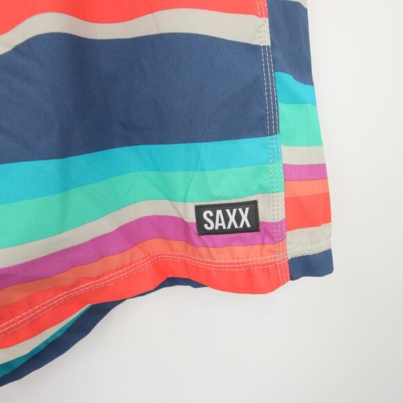 SAXX Betawave Swim Trunks Multicolor Striped Board Shorts Quick Dry Size 38 NWT - Picture 5 of 15